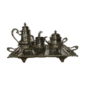 Silver metal tea service