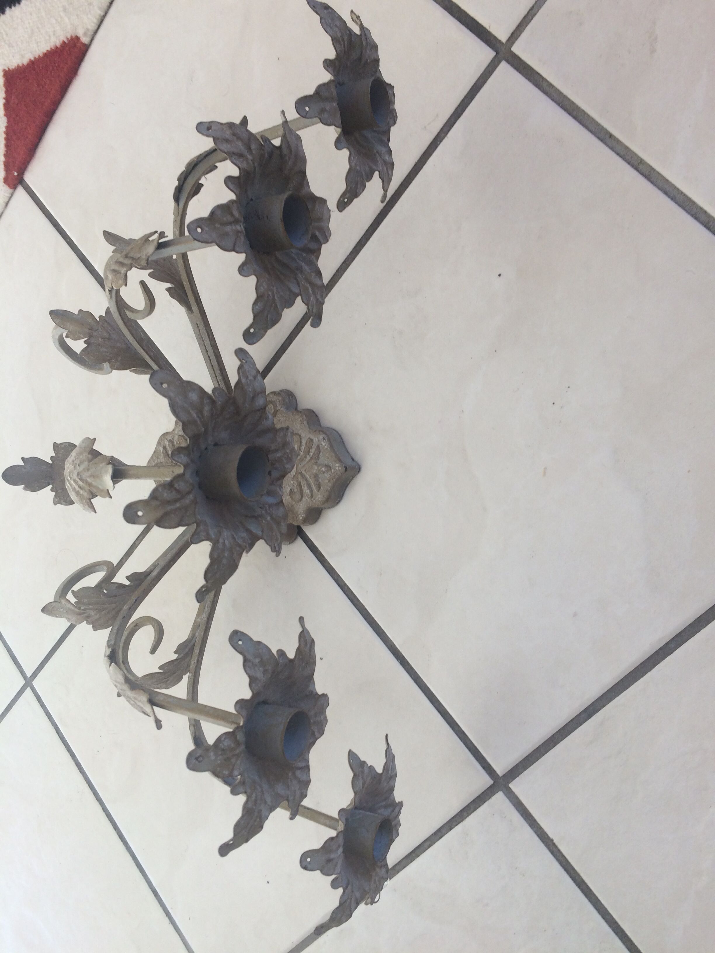 Patina gray wall candlestick 1975