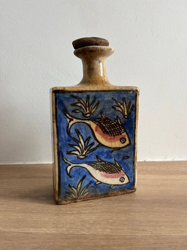 Vase bouteille poterie perse qajar