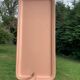 Large antique salmon pink log cake dish