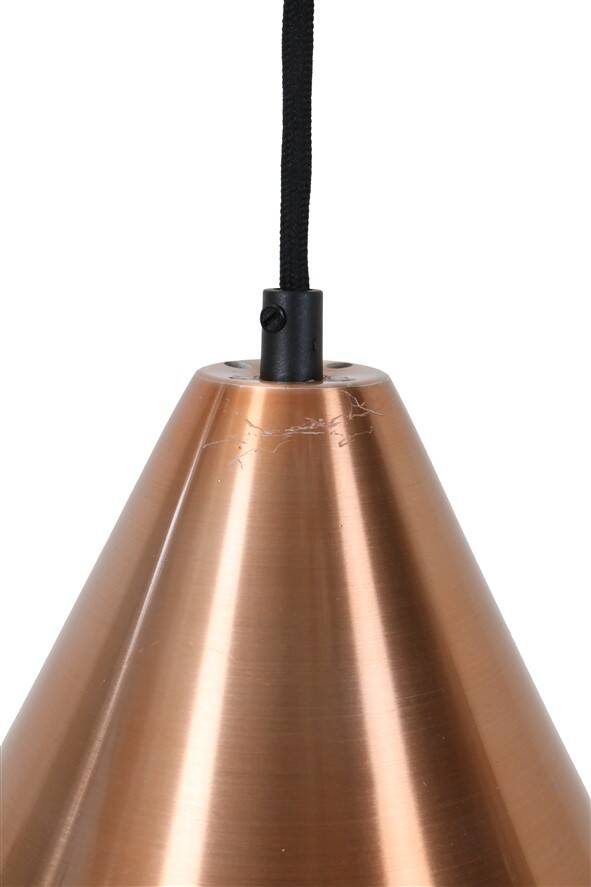 Mid-century cone pendant lamp / copper / aluminium / Danish modern design / 1960s
