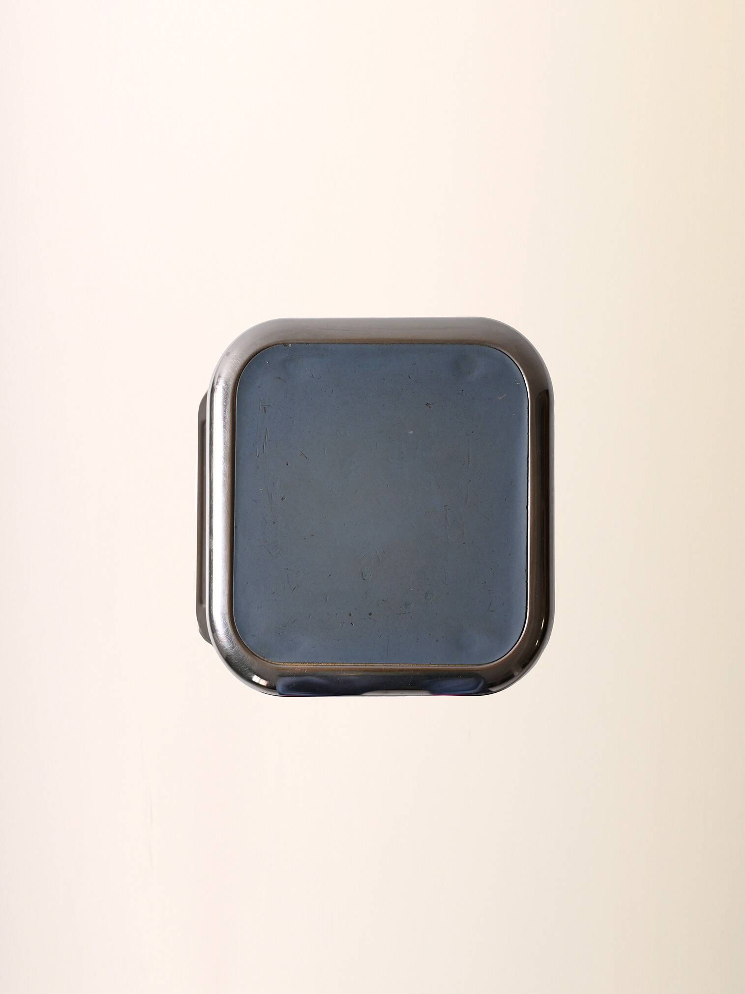 Vintage Scandinavian step stool in steel and formica