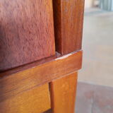 Bahut low teak vintage 80s