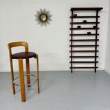 Antique Italian design wall coat rack Ezhio Longhi / Elam vintage teak