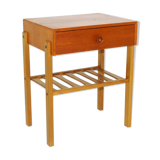 Teak and beech bedside table, Sweden, 1960