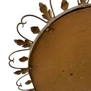 Vintage gold wall mirror with leaves
