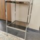 Small vintage chrome metal shelf