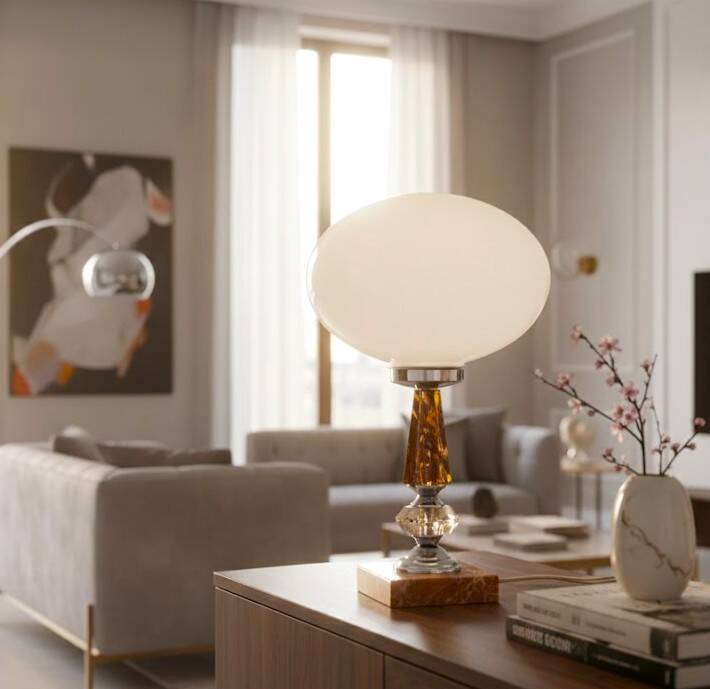 Lámpara francesa Art Deco Mid Century años 50
