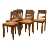 Set of 6 brutalist chairs from the 1950s.