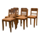Ensemble de 6 chaises brutalistes 1950’s