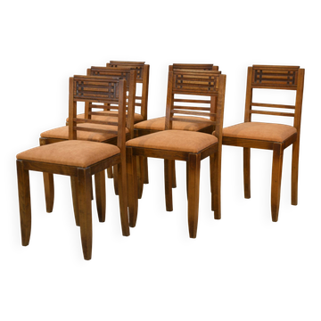 Set of 6 brutalist chairs from the 1950s.