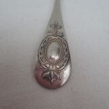 Suite of 6 small silver dessert spoons, medallion decoration