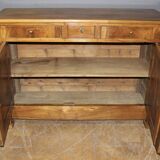 Empire chest of drawers with half columns in walnut 19th century
