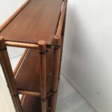 Bamboo and vintage leather storage