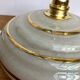 Vintage white and gold glass lampshade suspension