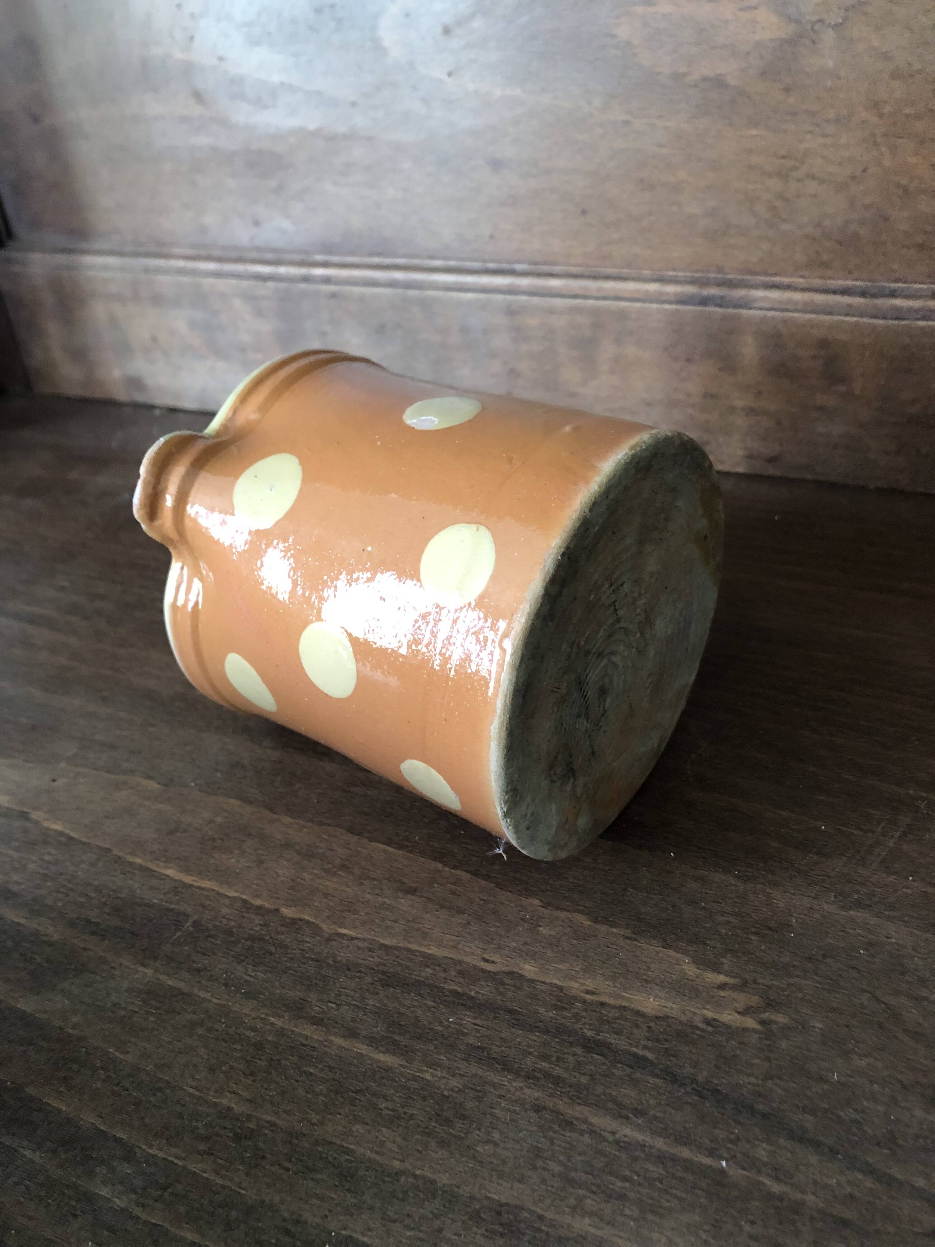 Rustic polka dot pot