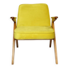 Fauteuils vintage style scandinave jaune velours d'acacia design par Chierovski chaise de salon milieu de siècle design moderne