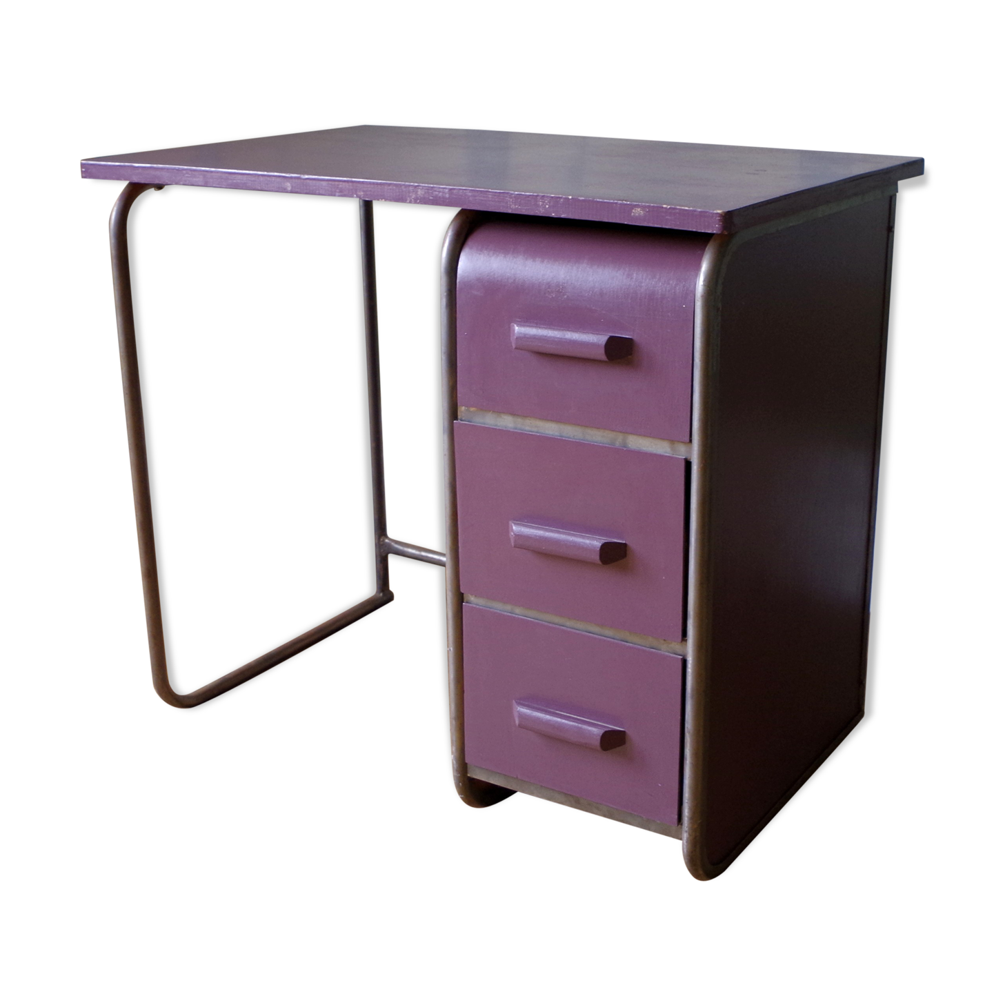 Industrial office in wood and metal