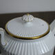 Mehun porcelain white teapot and porcelain gold