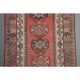 1970s Vintage Turkish Handmade Wool & Cotton Pink Runner Rug 82x359
