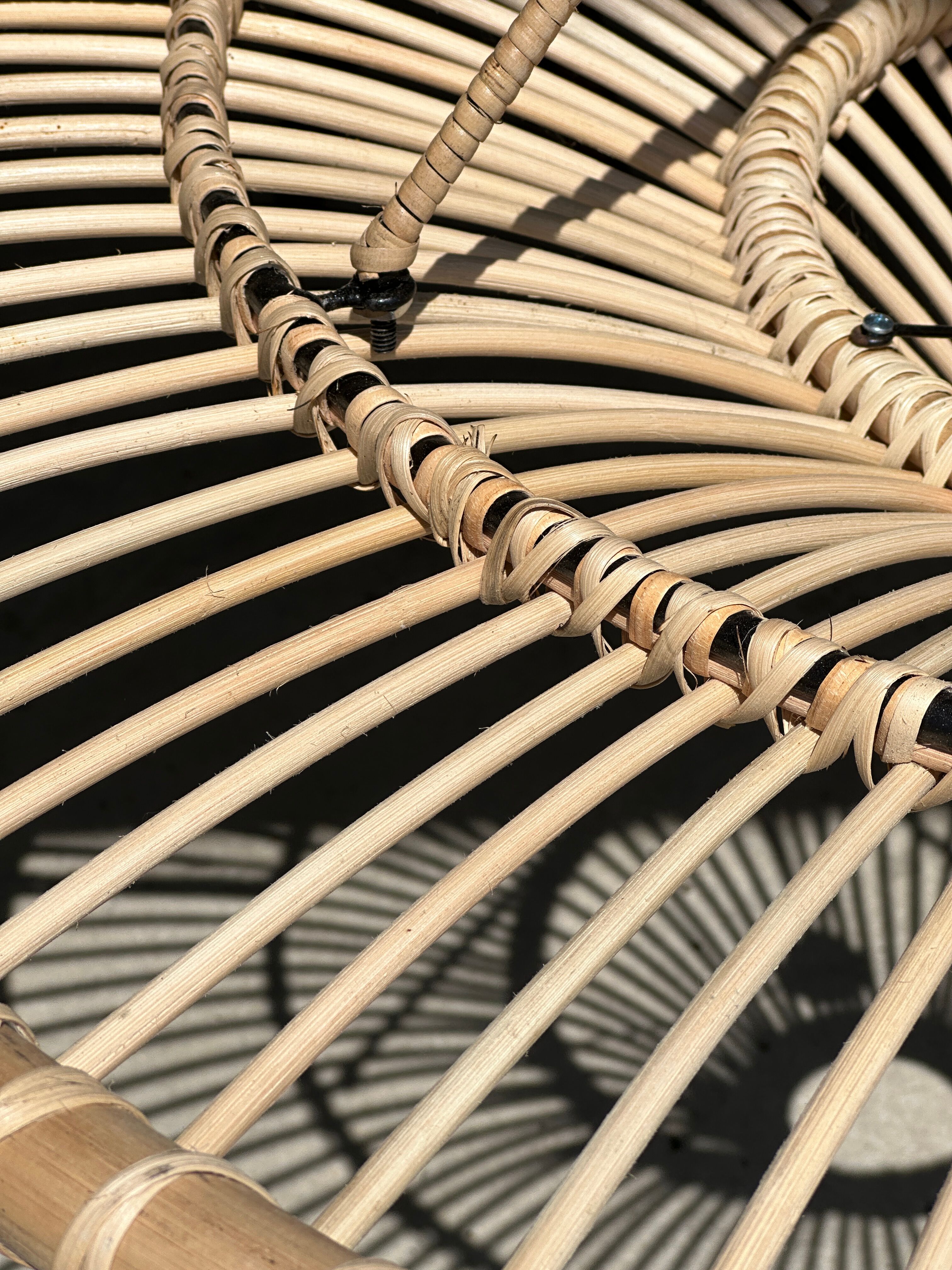 Suspension rattan saucer iron frame D:120 H:60