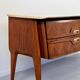 Italian Midcentury Sideboard in Rosewood, Carrara Marble and Brass