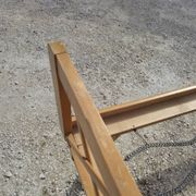 Vintage bed with compass feet from the 1950s