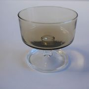 Set of 6 glasses vintage smoked glass model "Sweden" by Luminarc