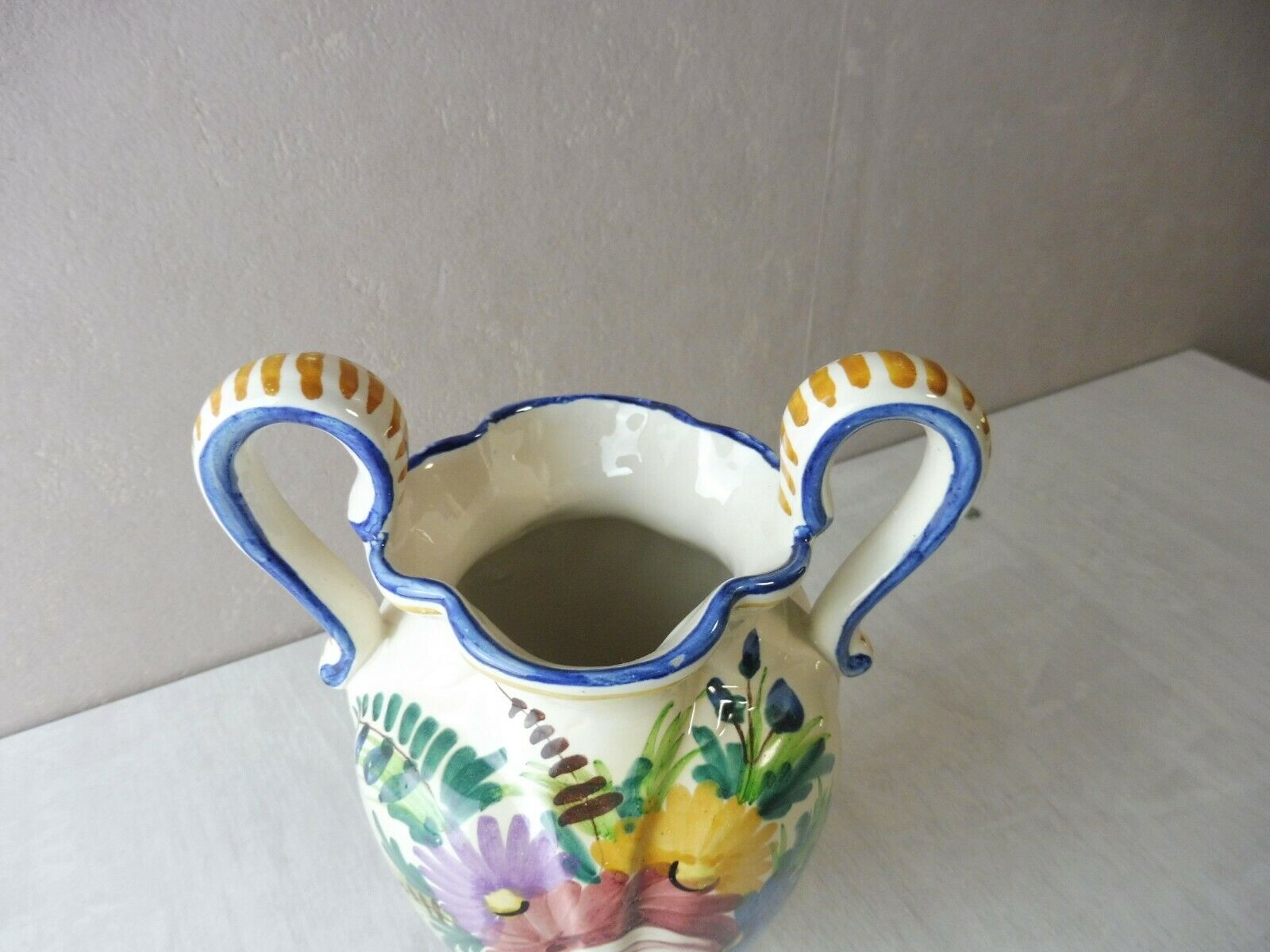 Ancient vase amphora, decoration flowers, ceramic, from St Clement