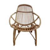 Vintage rattan armchair