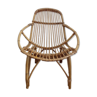 Vintage rattan armchair