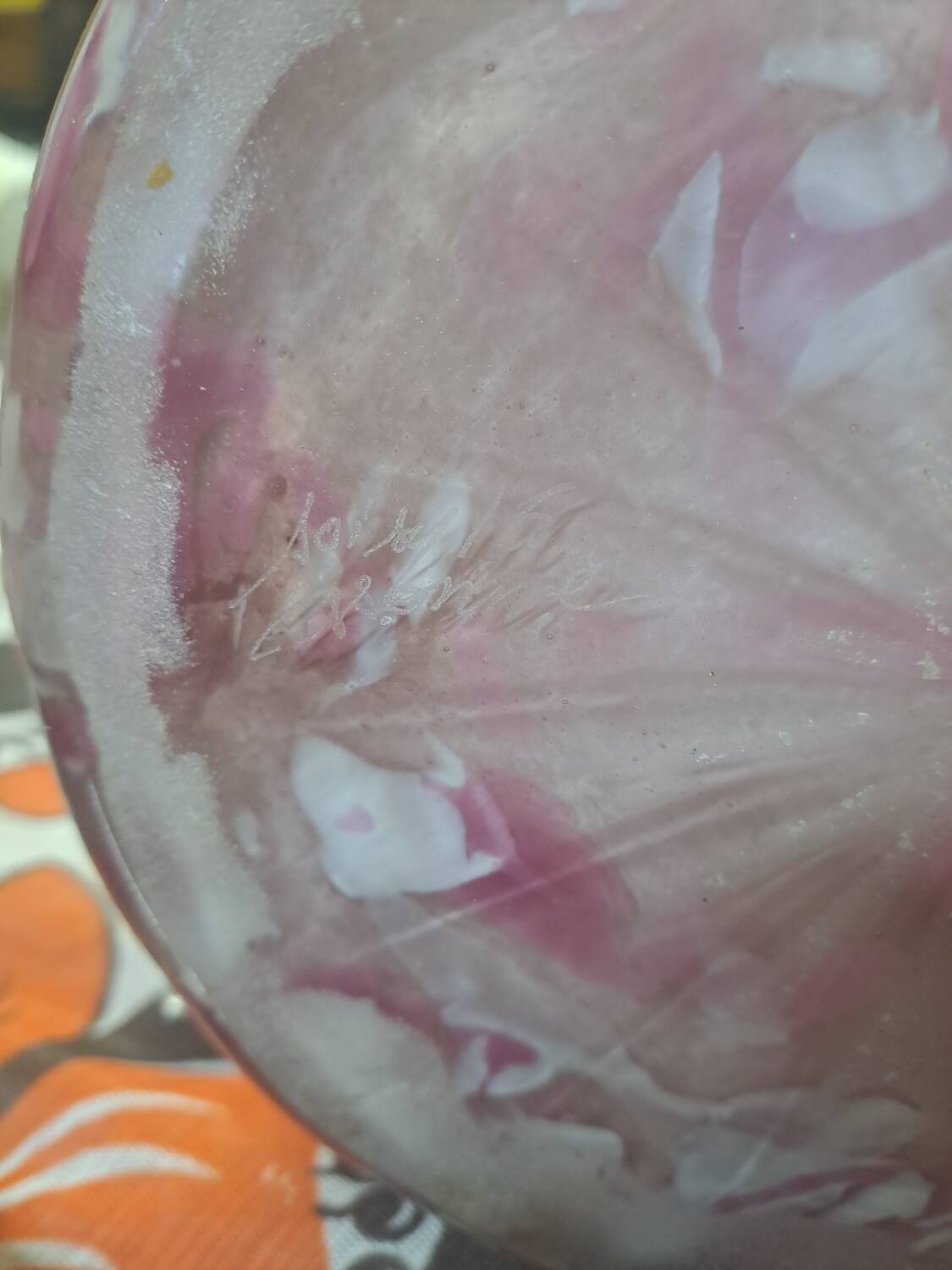 Large signed soliflore vase