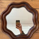 Corrugated wooden mirror