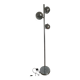 Vintage floor lamp with 3 chrome globes — 70's space age style