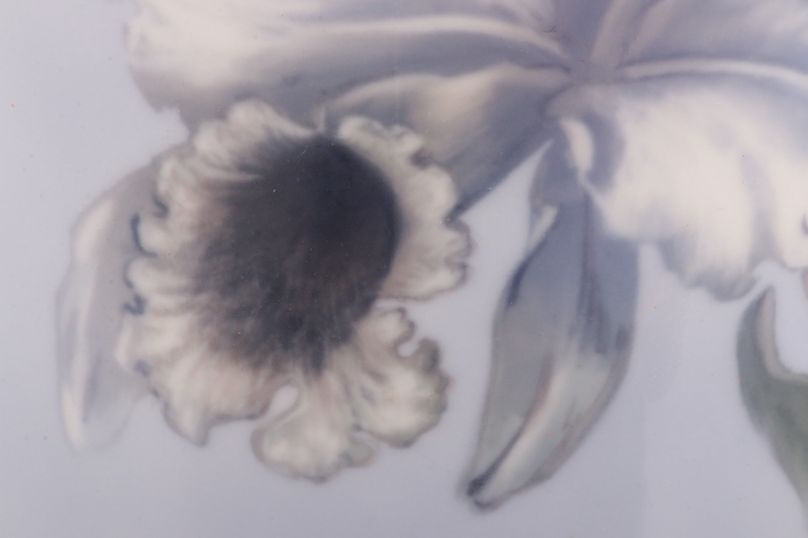 Royal Copenhagen Porcelain Vase painted with the trumpet flower.