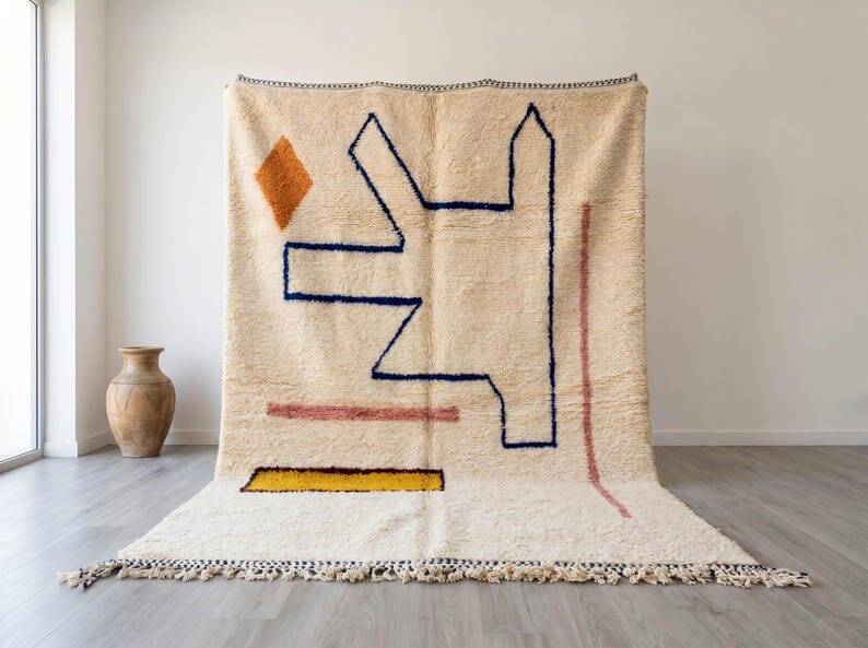 Handmade pure wool rug, size 200/300 cm.