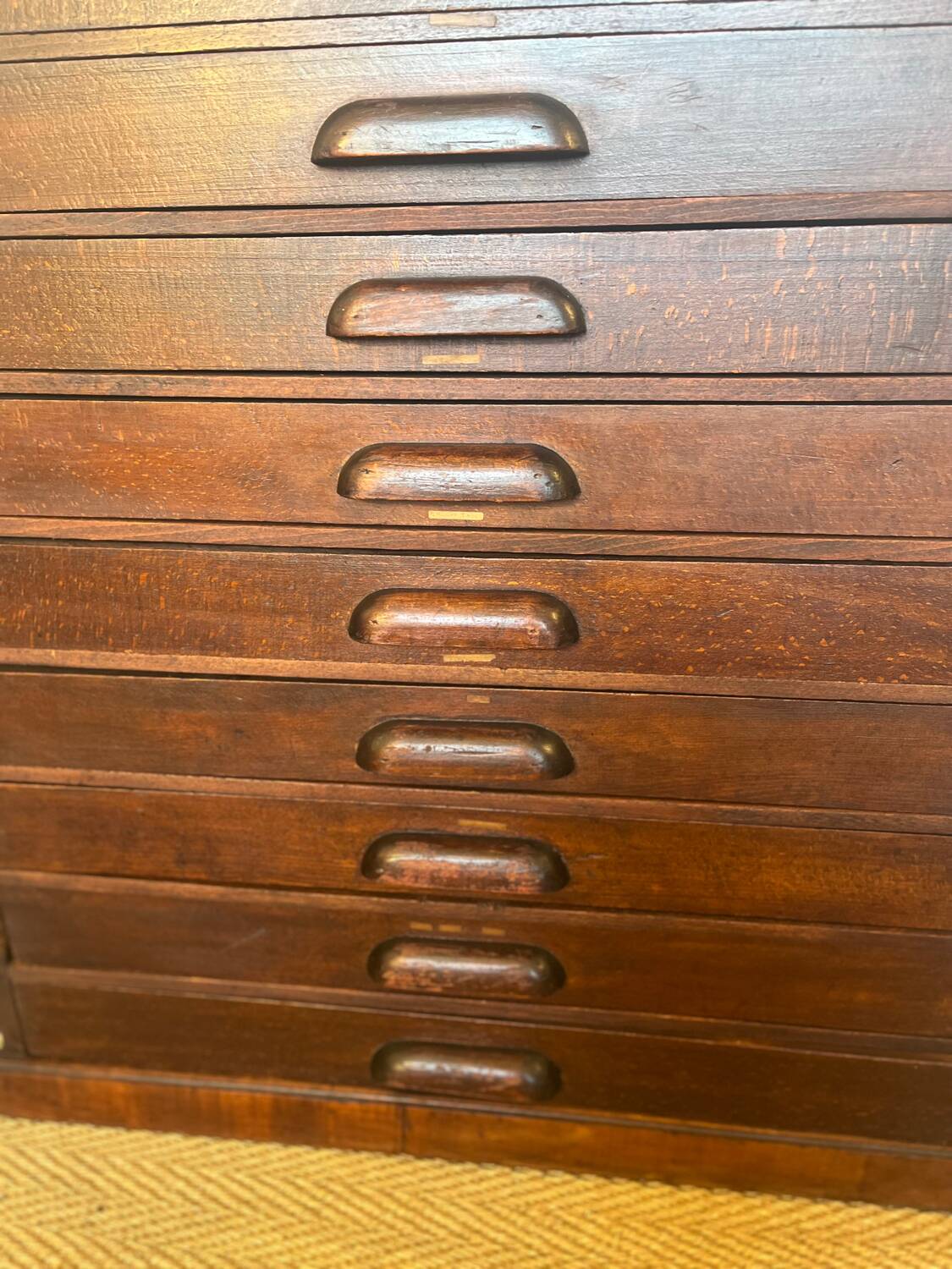 Vintage wooden architect's professional furniture