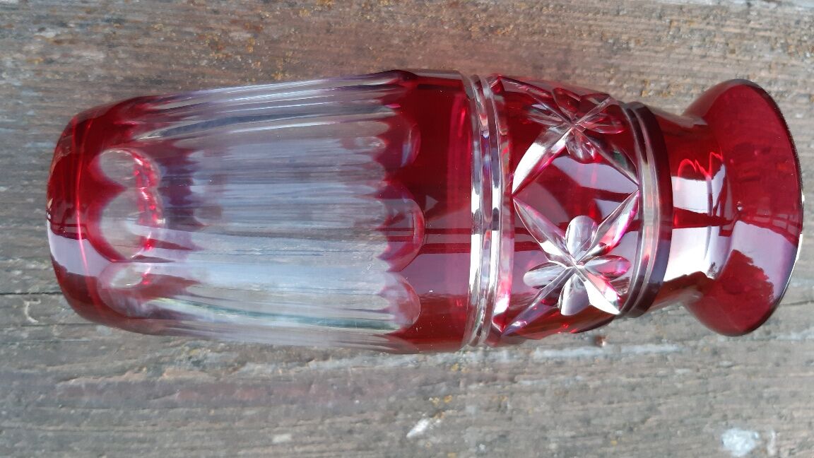 Bohemian crystal vase