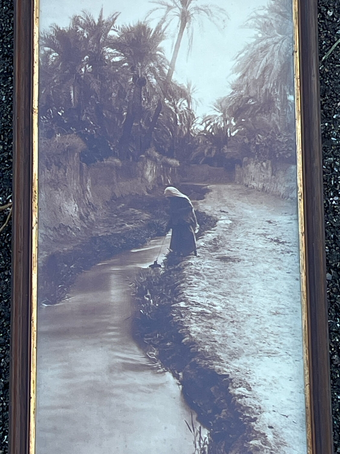 Old photograph from 1920 signed by Alexandre Bourgault, an Orientalist.