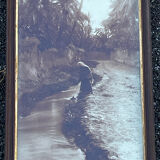 Old photograph from 1920 signed by Alexandre Bourgault, an Orientalist.