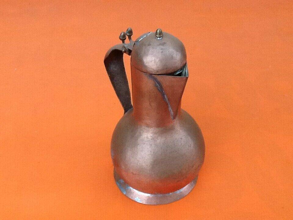 Old teapot Hammered copper and brass