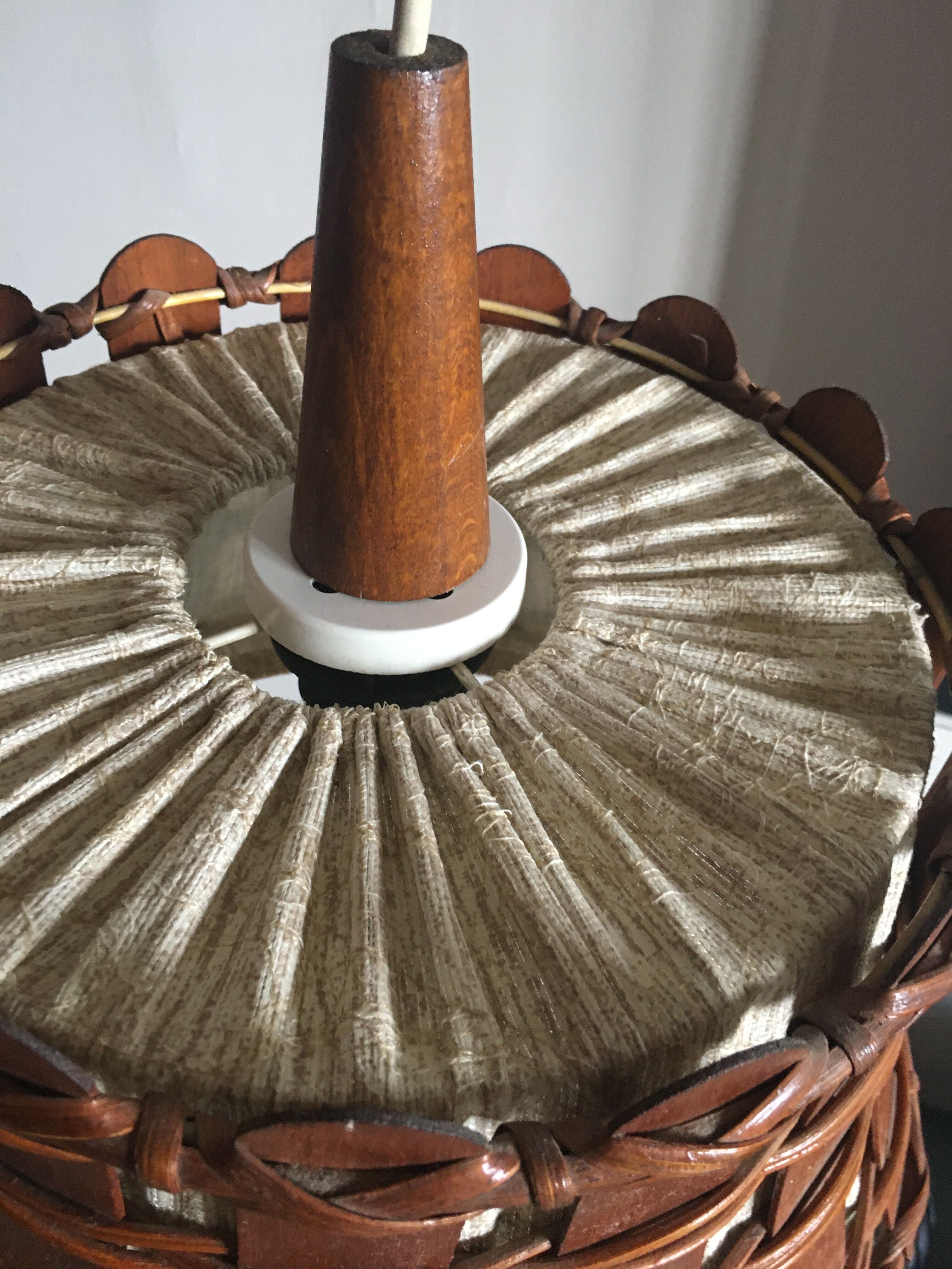 Rotin, Wood and Vintage Fabric Luster