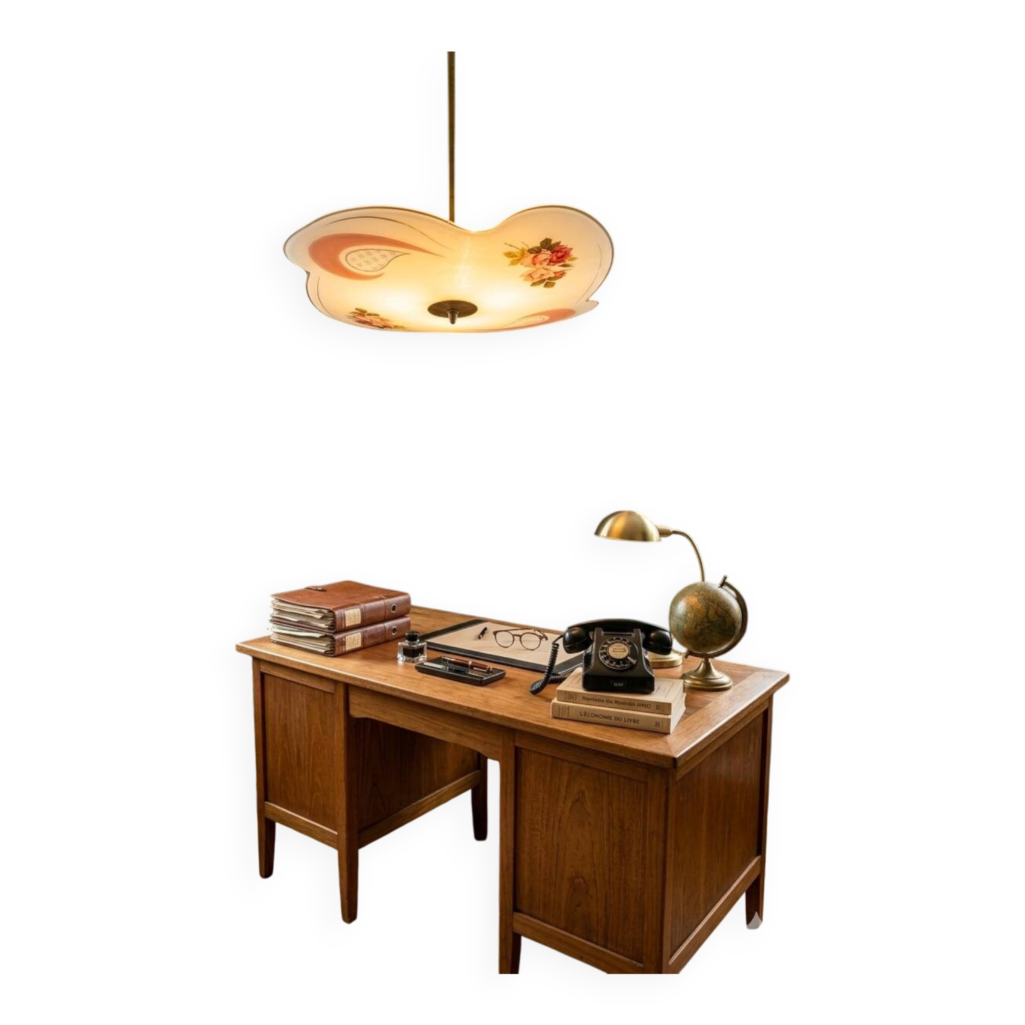 Suspension Mid-Century, Rhodoid, Free Form, Italy, 1950s