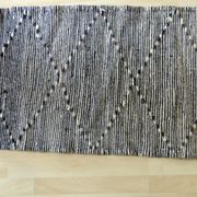 Zanafi Berber carpet in black and white wool