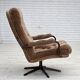 1970s, Danish swivel armchair, furniture corduroy, dark beech wood.