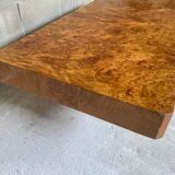 Coffee table elm magnifying glass Roche Bobois vintage 70s