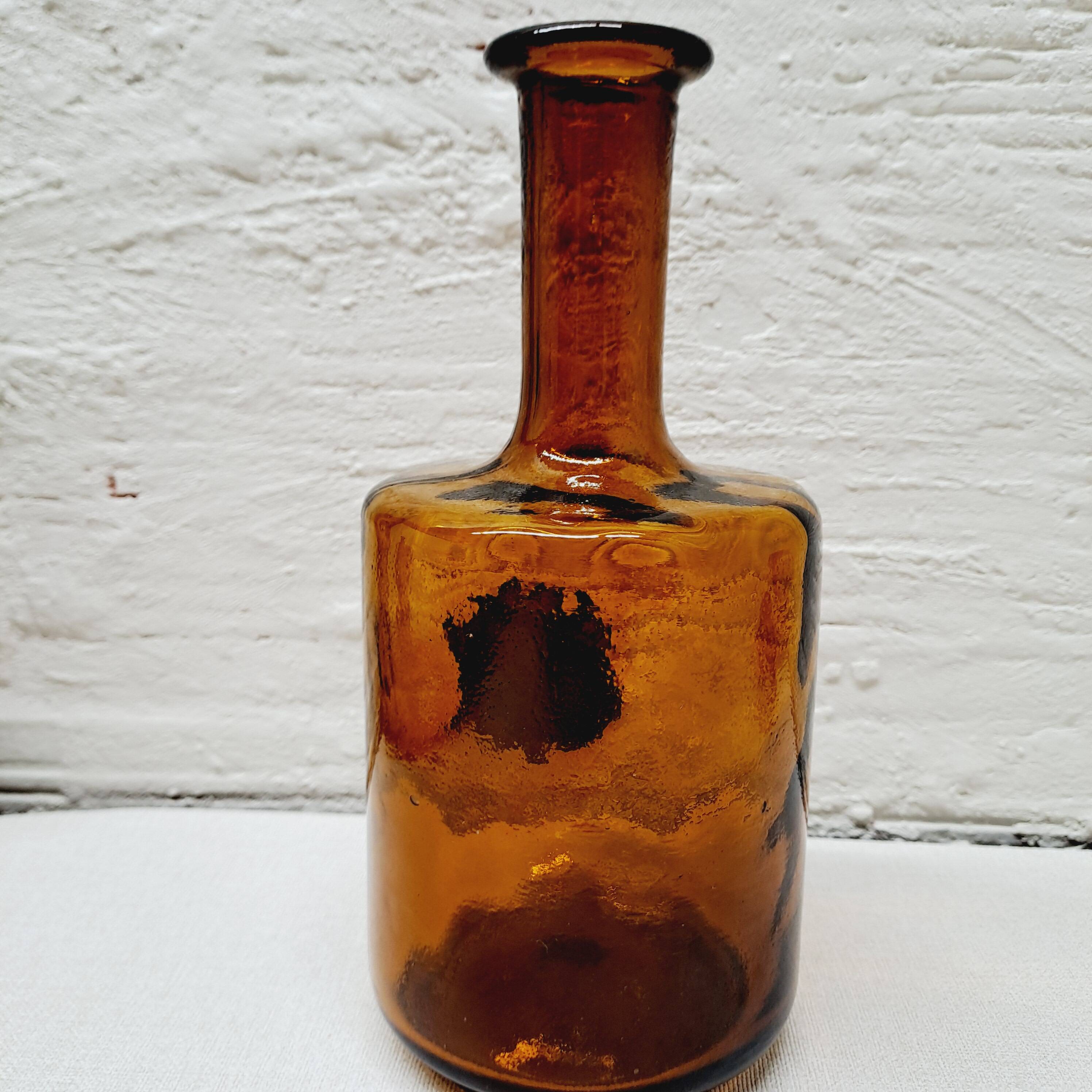 Amber glass carafe
