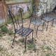 3 chaises de jardin en fer forgé