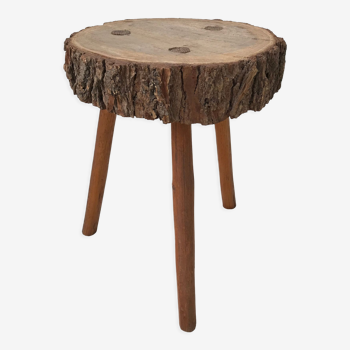 Raw wood stool