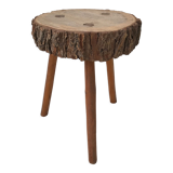Raw wood stool
